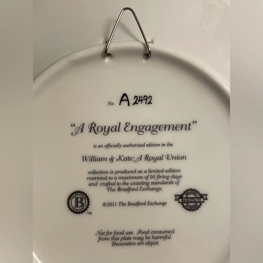 The Bradford Exchange Will & Kate Royal Engagement Plate